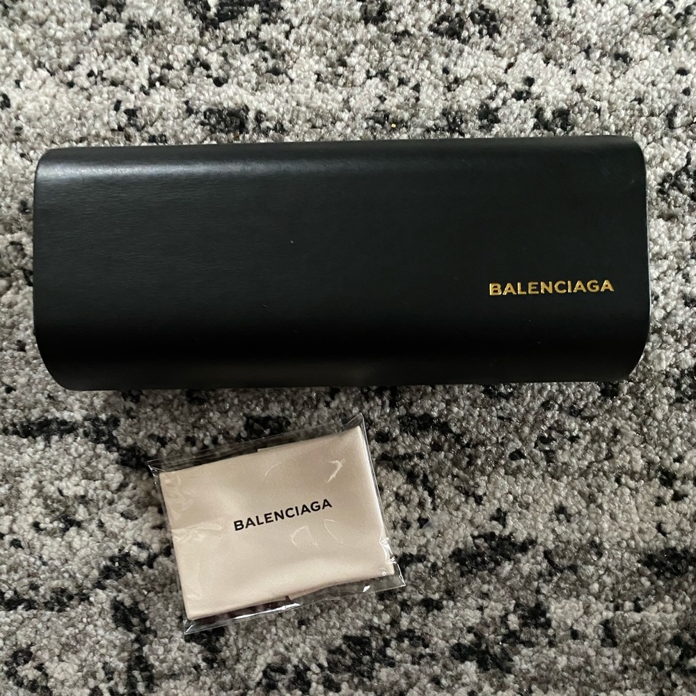 Balenciaga Leather Sunglasses Eyeglass Case
